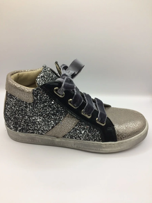 Botas de piel con brillo