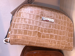 bolso piel beige efecto coco