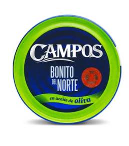 Conservas de BONITO DEL NORTE EN ACEITE DE OLIVA 160 GR CAMPOS - PACK 12 LATAS