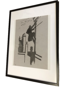 Edgard Jacoben "marka horiaren" ihesaren ikatz-ziriz egindako marrazkia