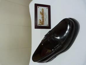 CASTELLANO marka duen mokasina antik BURDEOS larruazalean