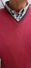 Jersey de pico granate