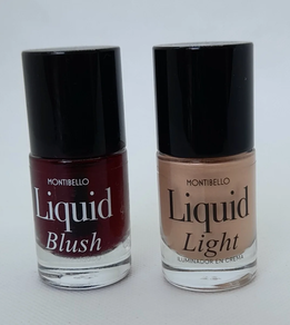 COLORETE Y BARRA DE LABIOS  LÍQUIDO + ILUMINADOR LÍQUIDO