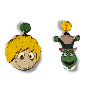 Pendientes Metacrilato Abeja Maya