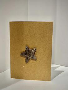POSTAL ESTRELLA CON RELIEVE KRAFT + SOBRE