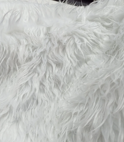 Tela de pelo largo Carnaval-blanco (2,5 m)