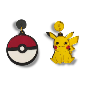 Pendientes Pikachu y Pokeball