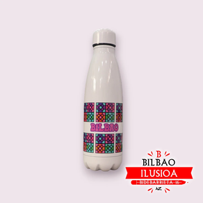Bidón para bebidas de acero inoxidable Baldosas Bilbao colores