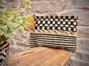 BOLSO MANO MUJER YUTE TRENZADO 26x21CM