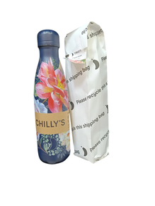 botella chilly´s 500ml flower blue