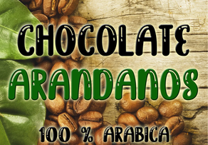 café chocolate y arándanos