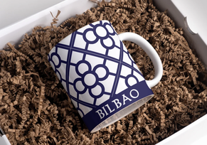 Taza Baldosa de Bilbao Azul