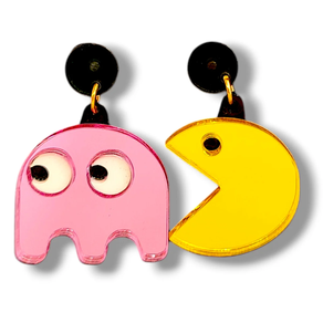 Pendientes Metacrilato Pac Man