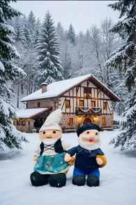 Dúo de Peluches de Olentzero y Mari Domingi