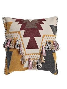 PACK 2 COJINES ETNICOS ALGODON 45X10X45CM 720GR MOSTAZA MARCA ITEM