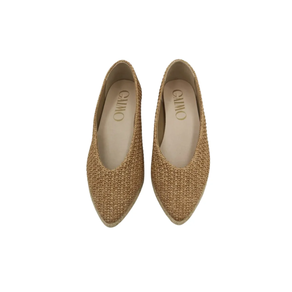 Zapato Parisina En Rafia Natural