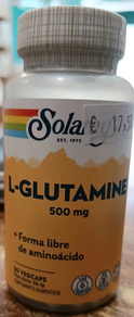 L-GLUTAMINA 500MG SOLARAY 50CAPSULAS