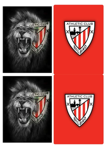 LÁMINA DE 4 PEGATINAS ESCUDO ATHLETIC Y LEÓN