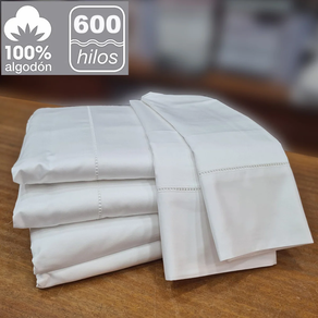 JUEGO DE SÁBANAS 600 HILOS VAINICA SATINADAS (90x200 cm)
