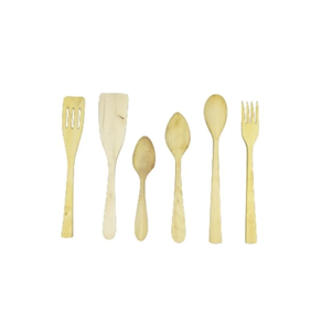Set de cubiertos de madera de boj