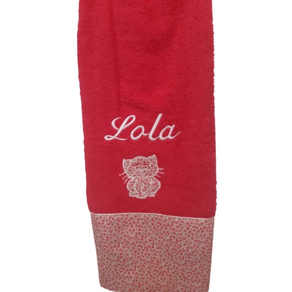 Toalla ducha con nombre y cenefa