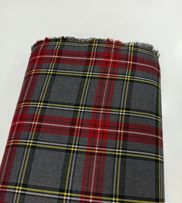 Cuadro escocés gris y rojo-cuadro grande (4,5 m)