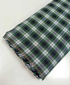 Cuadro escocés verde y blanco (3 m)