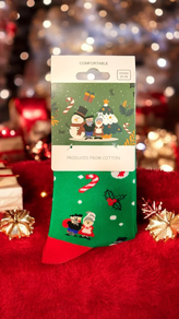 Calcetín Olentzero & Mari Domingi T30-34 NAVIDAD