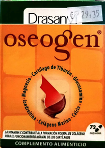 OSEOGEN 72 CAPSULAS DRASANVI CARTILAGO TIBURON CONDRITINA COLAGENO