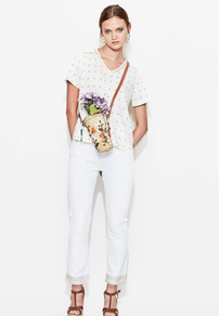 Pantalón bordado bajo BLANCO