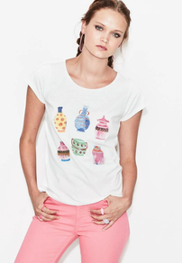 Camiseta jarrones BLANCO