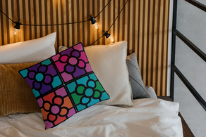 Cojín cuadrado Baldosas de Bilbao colores