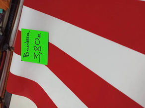 Tela de algodón rojiblanca bandera Athletic (4,5 m)