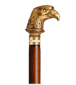 Bastón cabeza águila de Bronce lacado