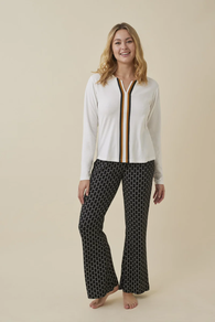 PIJAMA PANTALÓN LARGO CON CAMISETA MANGA LARGA MODAL/ALGODÓN