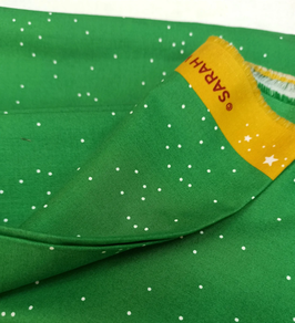 Tela de algodón japonesa Patchwork-topos en fondo verde (2 m)