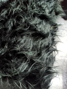 Tela de pelo largo Carnaval-negro (2,5 m)