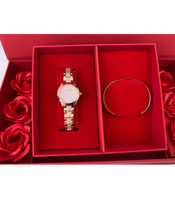 reloj acero señ sky line con pulsera