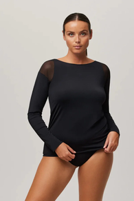 CAMISETA MANGA LARGA NEGRO