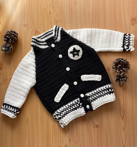 Chaqueta infantil de algodón hecha a mano.