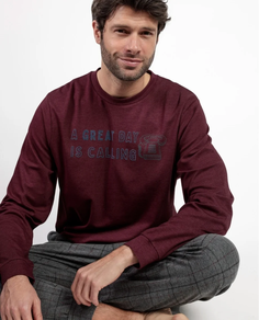 CHICO GRANATE ETA GRIS PIJAMA