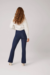 Leggings vaqueros flare marino