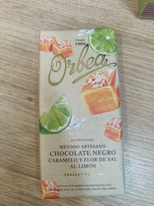 tableta chocolate 52% caramelo y sal limon