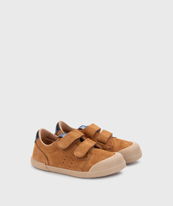 Tennis velcro suede mostaza