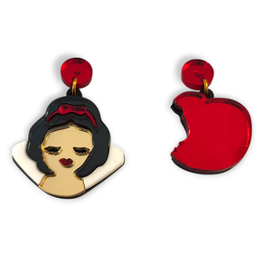 Pendientes Blancanieves y manzana