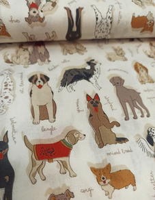 Tela de algodón-Razas fondo claro (2,5 m)