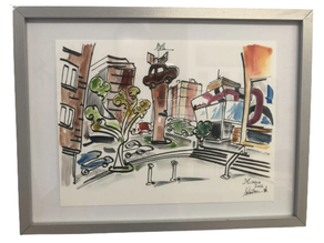 Goietas plazako akuarela Mungia