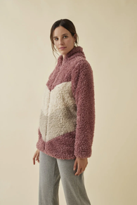 BOMBER CON CREMALLERA DE DOBLE APERTURA TEJIDO PELUCHE