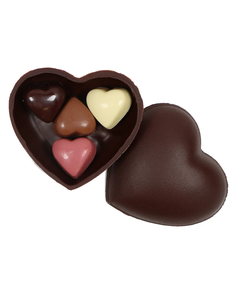 Tulipa M Corazón Negro Chocolat Factory | Relleno Bombones y Ruby | 95g | Regalo Sorpresa