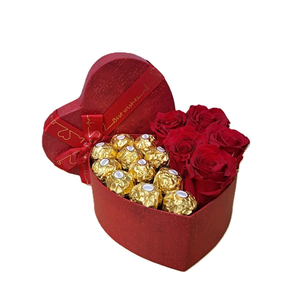 corazon de rosas y ferrero